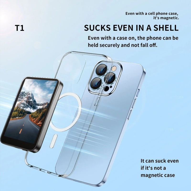 Monitor de tela de celular magnético para vlog com temporizador automático