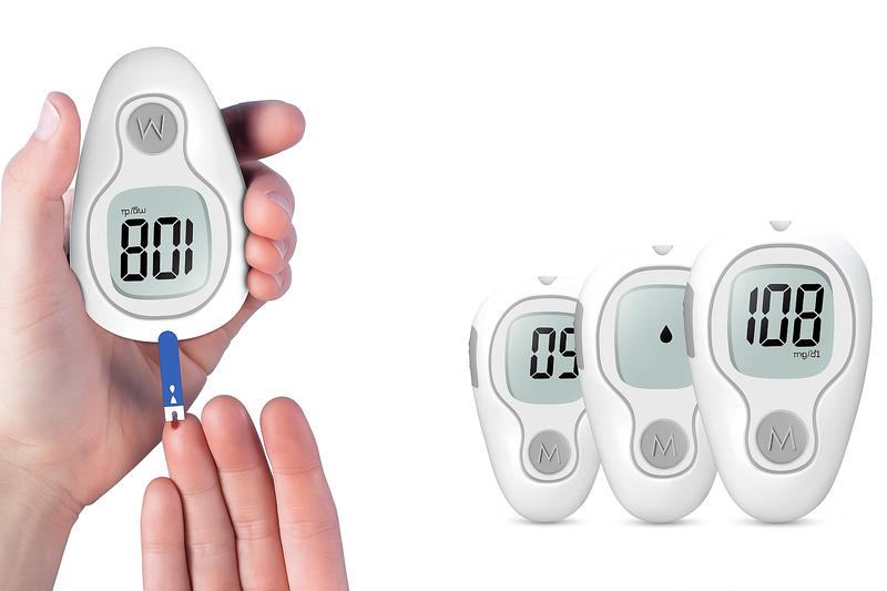 Medidor de glicose no sangue LinkSun G-425-3, 10/50/100 tiras de teste, kit completo para monitoramento de açúcar no sangue para diabetes