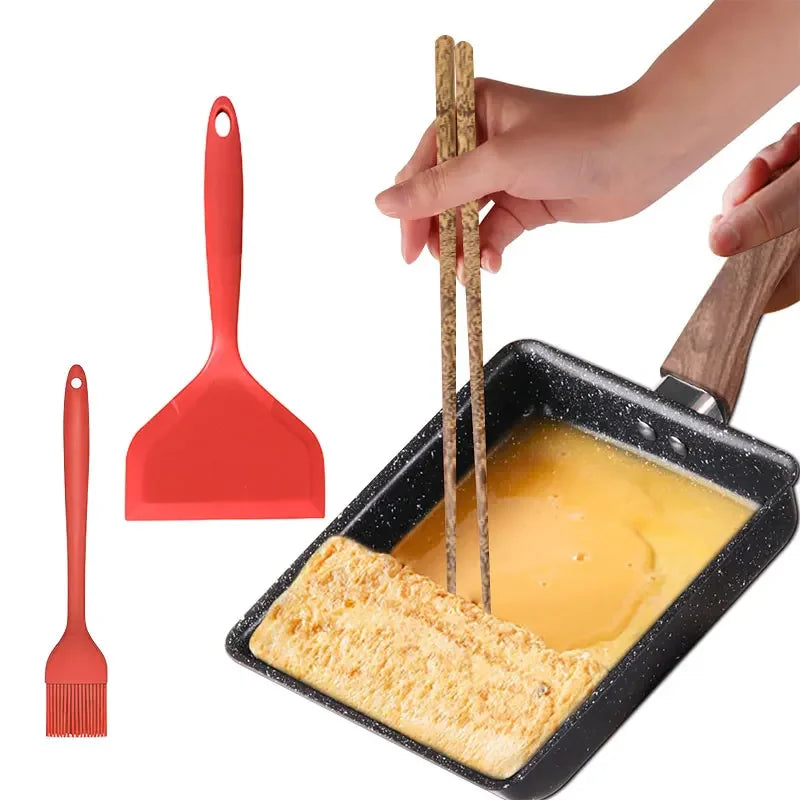 Frigideira Japonesa Tamagoyaki Omelete Sanduiches Panquecas