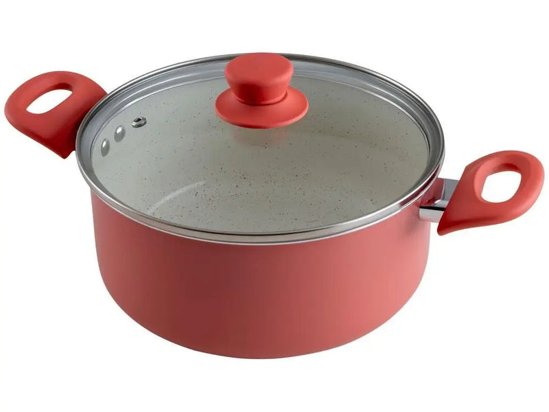 Conjunto de panelas de alumínio Brinox Rosé 8 peças
