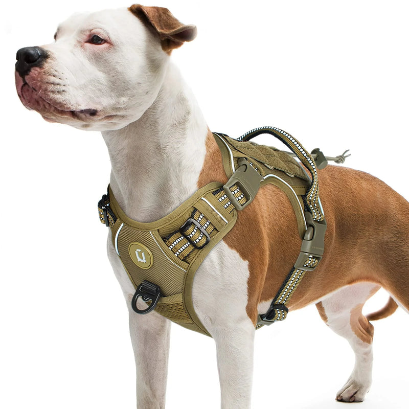Arnês Tático para Cães – Militar, Ajustável, Molle, Antipuxão e Reflexivo | Welo Express