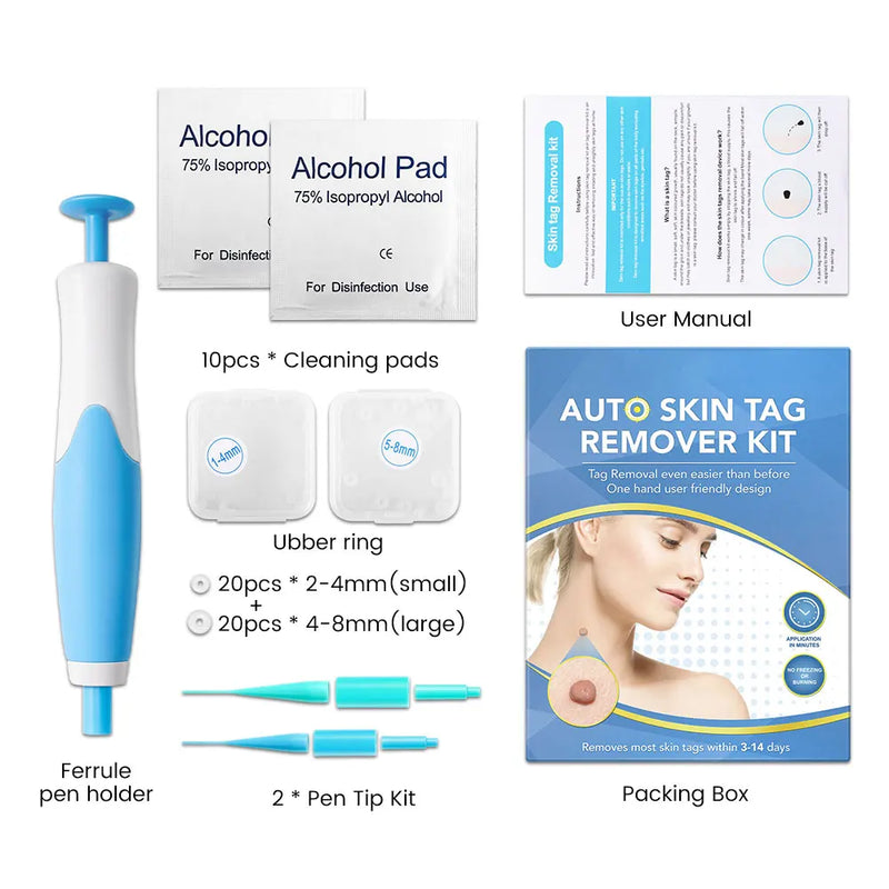 conjunto de ferramentas para remoção de verrugas