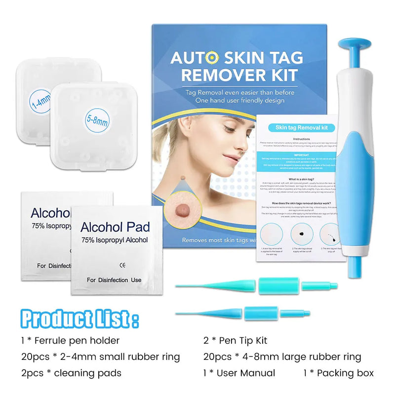 conjunto de ferramentas para remoção de verrugas