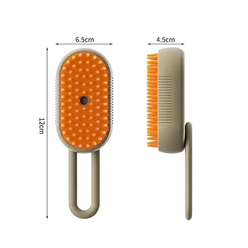 Escova vaporizadora 3 em 1 para cães e gatos