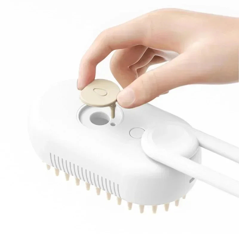 Escova vaporizadora 3 em 1 para cães e gatos