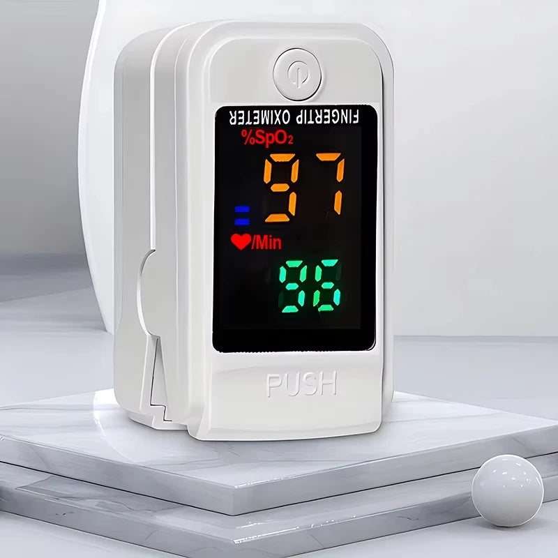 kit Oxímetro de Pulso Finger Clip+Termômetro Eletrônico com Cabeça Macia