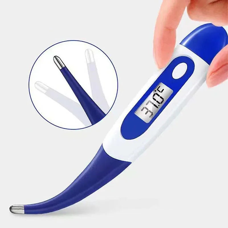 kit Oxímetro de Pulso Finger Clip+Termômetro Eletrônico com Cabeça Macia